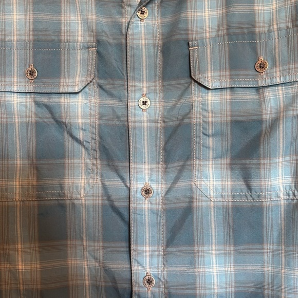Kuhl men’s blue short sleeve button down shirt size small - Picture 3 of 8